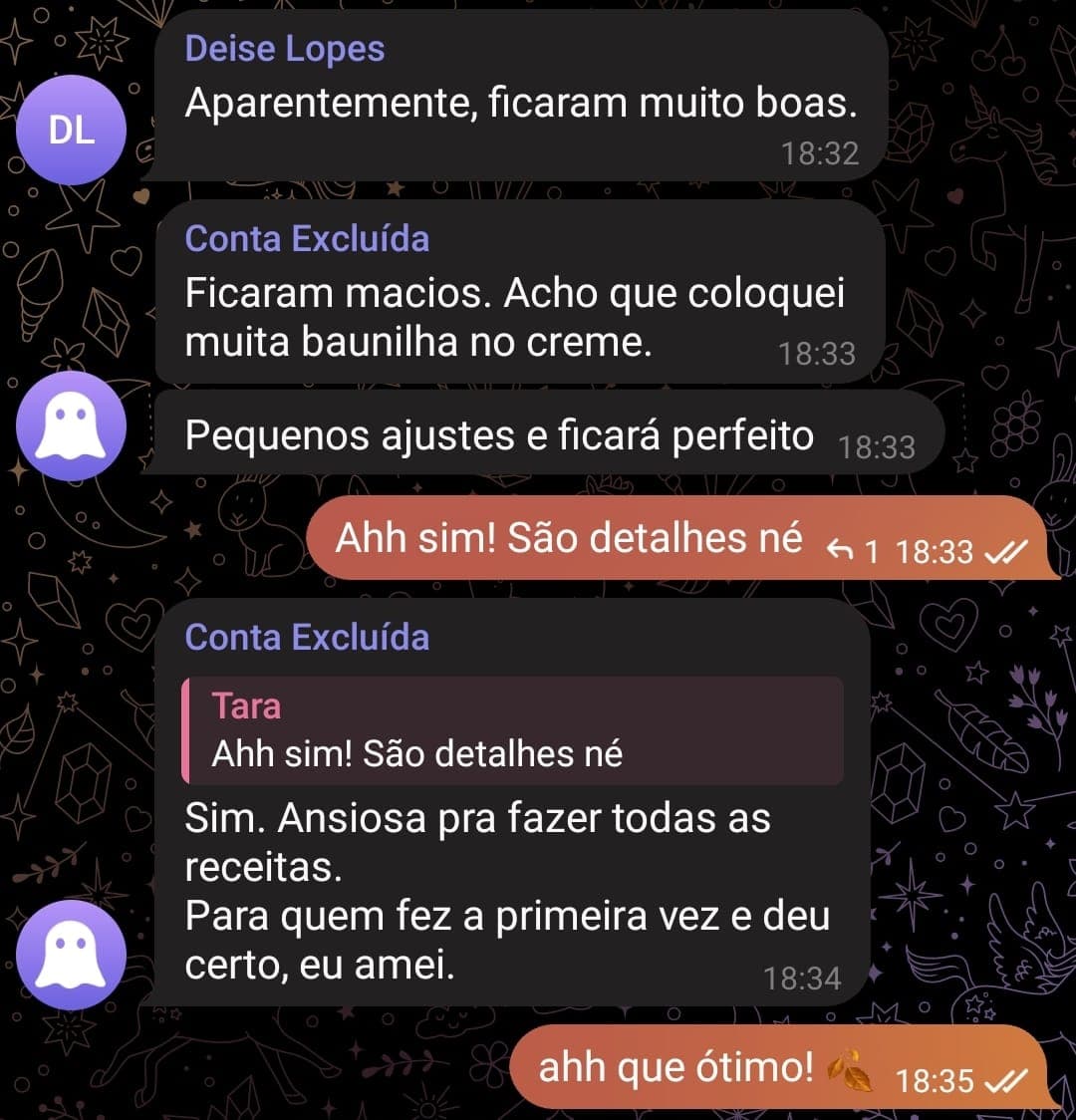 Depoimento de Cliente: Para quem fez a primeira vez e deu certo, eu amei! Ansiosa pra fazer todas as receitas.